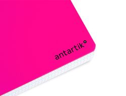 Cuaderno espiral liderpapel a4 antartik tapa dura 80h 100gr cuadro 4mm con margen color rosa fluor