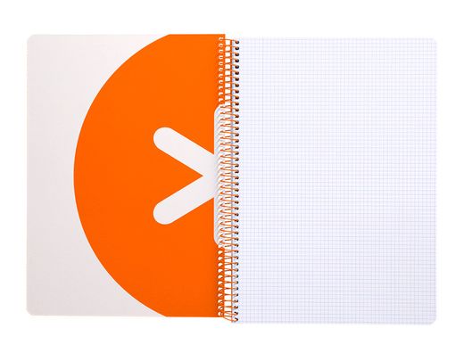 Cuaderno espiral liderpapel a4 antartik tapa dura 80h 90gr cuadro 4mm con margen color mostaza