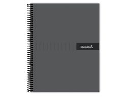 Cuaderno espiral liderpapel a4 crafty tapa forrada 80h 90 gr cuadro 4mm con margen color negro