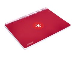 Cuaderno espiral liderpapel a4 micro antartik tapa dura 80h 100gr cuadro 5mm sin banda4 taladros color frambuesa
