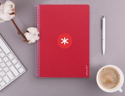 Cuaderno espiral liderpapel a4 micro antartik tapa dura 80h 100gr cuadro 5mm sin banda4 taladros color frambuesa