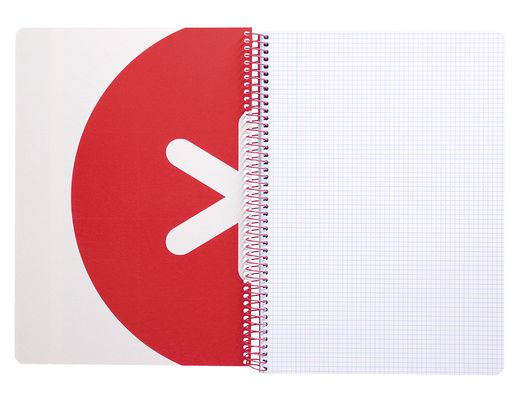 Cuaderno espiral liderpapel a4 micro antartik tapa dura 80h 100gr cuadro 5mm sin banda4 taladros color frambuesa