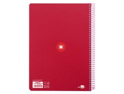 Cuaderno espiral liderpapel a4 micro antartik tapa dura 80h 100gr cuadro 5mm sin banda4 taladros color frambuesa