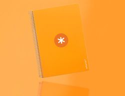 Cuaderno espiral liderpapel a4 micro antartik tapa dura 80h 100gr cuadro 5mm sin banda4 taladros color mostaza
