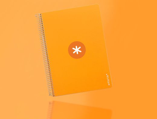 Cuaderno espiral liderpapel a4 micro antartik tapa dura 80h 100gr cuadro 5mm sin banda4 taladros color mostaza