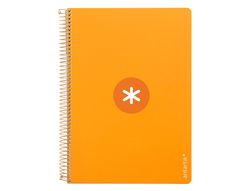 Cuaderno espiral liderpapel a4 micro antartik tapa dura 80h 100gr cuadro 5mm sin banda4 taladros color mostaza