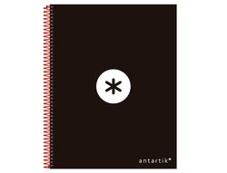 Cuaderno Espiral Liderpapel A4 Micro Antartik Tapa Forrada 120H 90 gr Cuadro5Mm 5 Bandas 4 Taladros Color Negro