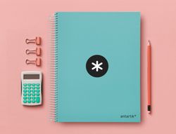 Cuaderno espiral liderpapel a4 micro antartik tapa forrada 120h 90 gr horizontal 5 banda4 taladores color menta