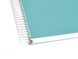 Cuaderno espiral liderpapel a4 micro antartik tapa forrada 120h 90 gr horizontal 5 banda4 taladores color menta