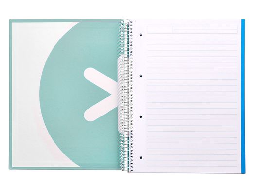 Cuaderno espiral liderpapel a4 micro antartik tapa forrada 120h 90 gr horizontal 5 banda4 taladores color menta