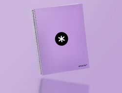 Cuaderno espiral liderpapel a4 micro antartik tapa forrada 120h 90 gr horizontal 5 banda4 taladros color lavanda