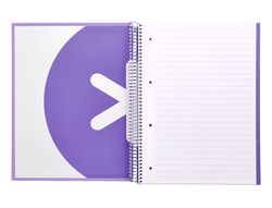 Cuaderno espiral liderpapel a4 micro antartik tapa forrada 120h 90 gr horizontal 5 banda4 taladros color lavanda