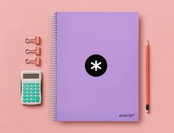 Cuaderno espiral liderpapel a4 micro antartik tapa forrada 120h 90 gr horizontal 5 banda4 taladros color lavanda