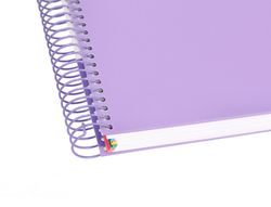 Cuaderno espiral liderpapel a4 micro antartik tapa forrada 120h 90 gr horizontal 5 banda4 taladros color lavanda