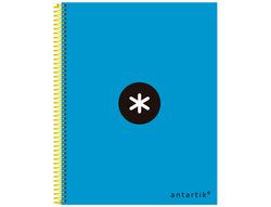 Cuaderno Espiral Liderpapel A4 Micro Antartik Tapa Forrada 120H 90 gr Horizontal 5 Bandas 4 Taladros Color Azul