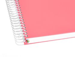 Cuaderno espiral liderpapel a4 micro antartik tapa forrada 120h 90 gr liso 5 bandas 4 taladros color coral