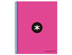 Cuaderno Espiral Liderpapel A4 Micro Antartik Tapa Forrada 120H 90 gr Liso con Bandas 4 Taladros Color Rosa Fluor