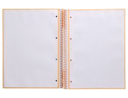 Cuaderno espiral liderpapel a4 micro antartik tapa forrada 80h 90 gr cuadro 5mm 1 banda 4 taladros amarillo cl
