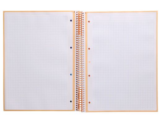 Cuaderno espiral liderpapel a4 micro antartik tapa forrada 80h 90 gr cuadro 5mm 1 banda 4 taladros amarillo cl