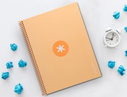 Cuaderno espiral liderpapel a4 micro antartik tapa forrada 80h 90 gr cuadro 5mm 1 banda 4 taladros amarillo cl