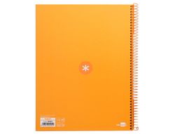 Cuaderno espiral liderpapel a4 micro antartik tapa forrada 80h 90 gr cuadro 5mm 1 banda 4 taladros mostaza