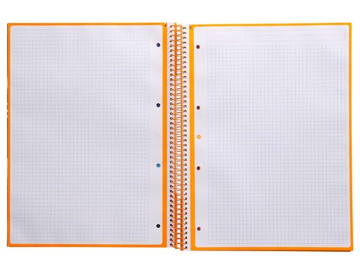 Cuaderno espiral liderpapel a4 micro antartik tapa forrada 80h 90 gr cuadro 5mm 1 banda 4 taladros mostaza