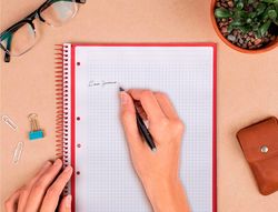 Cuaderno espiral liderpapel a4 micro antartik tapa forrada 80h 90 gr cuadro 5mm 1 banda 4 taladros negro