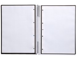 Cuaderno espiral liderpapel a4 micro antartik tapa forrada 80h 90 gr cuadro 5mm 1 banda 4 taladros negro