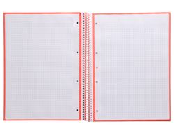 Cuaderno espiral liderpapel a4 micro antartik tapa forrada 80h 90 gr cuadro 5mm 1 banda 4 taladros rosa claro