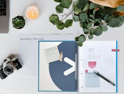 Cuaderno espiral liderpapel a4 micro antartik tapa forrada 120h 90 gr cuadro 5mm 5 banda4 taladros color azul marino