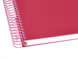 Cuaderno espiral liderpapel a4 micro antartik tapa forrada 120h 90 gr cuadro 5mm 5 banda4 taladros color frambuesa