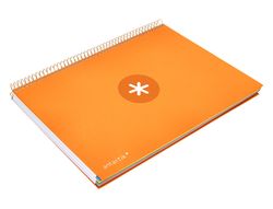 Cuaderno espiral liderpapel a4 micro antartik tapa forrada 120h 90 gr cuadro 5mm 5 banda4 taladros color mostaza