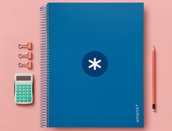 Cuaderno espiral liderpapel a4 micro antartik tapa forrada 120h 90 gr horizontal 5 banda4 taladros color azul oscuro