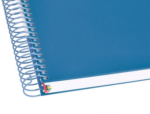 Cuaderno espiral liderpapel a4 micro antartik tapa forrada 120h 90 gr horizontal 5 banda4 taladros color azul oscuro