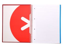 Cuaderno espiral liderpapel a4 micro antartik tapa forrada 120h 90 gr horizontal 5 banda4 taladros color frambuesa