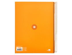 Cuaderno espiral liderpapel a4 micro antartik tapa forrada 120h 90 gr horizontal 5 banda4 taladros color mostaza