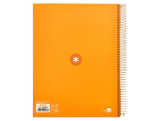 Cuaderno espiral liderpapel a4 micro antartik tapa forrada 120h 90 gr horizontal 5 banda4 taladros color mostaza