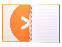 Cuaderno espiral liderpapel a4 micro antartik tapa forrada 120h 90 gr horizontal 5 banda4 taladros color mostaza