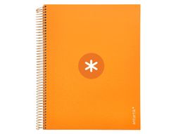 Cuaderno espiral liderpapel a4 micro antartik tapa forrada 120h 90 gr horizontal 5 banda4 taladros color mostaza