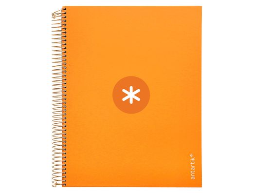 Cuaderno espiral liderpapel a4 micro antartik tapa forrada 120h 90 gr horizontal 5 banda4 taladros color mostaza