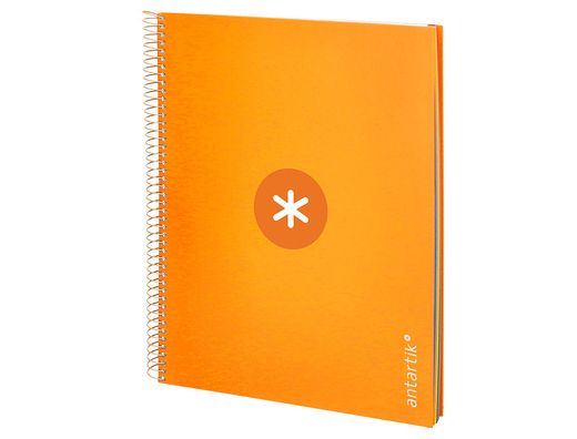 Cuaderno espiral liderpapel a4 micro antartik tapa forrada 120h 90 gr horizontal 5 banda4 taladros color mostaza