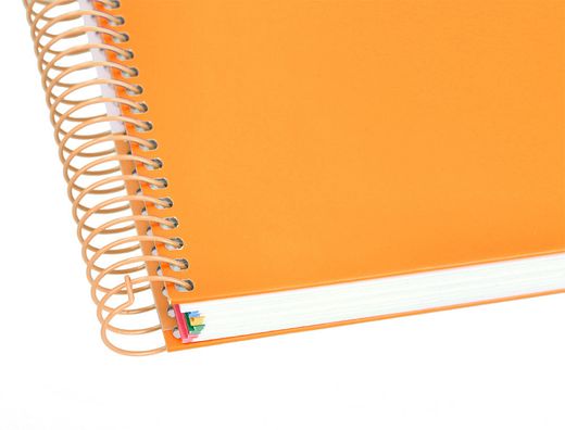 Cuaderno espiral liderpapel a4 micro antartik tapa forrada 120h 90 gr horizontal 5 banda4 taladros color mostaza