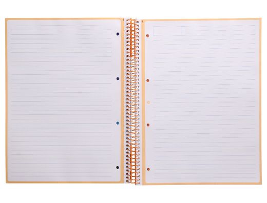Cuaderno espiral liderpapel a4 micro antartik tapa forrada80h 90 gr horizontal 1 banda 4 taladros color amarillo clar