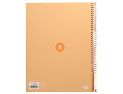 Cuaderno espiral liderpapel a4 micro antartik tapa forrada80h 90 gr horizontal 1 banda 4 taladros color amarillo clar