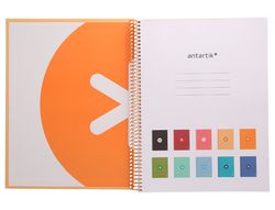 Cuaderno espiral liderpapel a4 micro antartik tapa forrada80h 90 gr horizontal 1 banda 4 taladros color amarillo clar