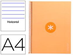 Cuaderno espiral liderpapel a4 micro antartik tapa forrada80h 90 gr horizontal 1 banda 4 taladros color amarillo clar