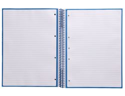 Cuaderno espiral liderpapel a4 micro antartik tapa forrada80h 90 gr horizontal 1 banda 4 taladros color azul oscuro