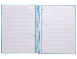 Cuaderno espiral liderpapel a4 micro antartik tapa forrada80h 90 gr horizontal 1 banda 4 taladros color celeste