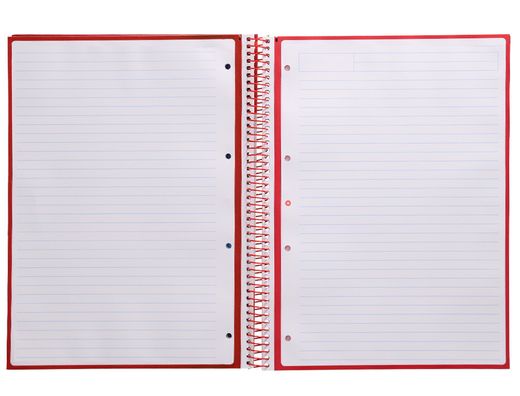 Cuaderno espiral liderpapel a4 micro antartik tapa forrada80h 90 gr horizontal 1 banda 4 taladros color frambuesa