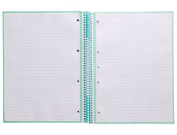 Cuaderno espiral liderpapel a4 micro antartik tapa forrada80h 90 gr horizontal 1 banda 4 taladros color menta